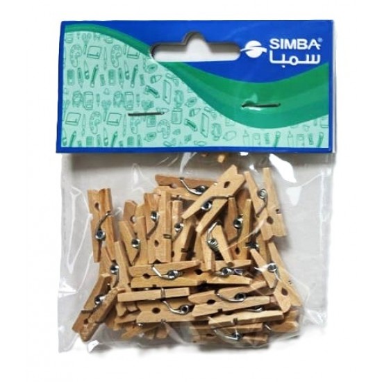 Small wooden tweezers 2.5 cm, 36 pieces